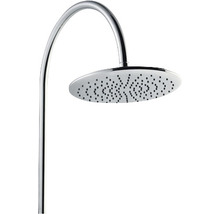 Duschmunstycke av metall med rund design