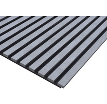 Akustikpanel med träribbor och filt