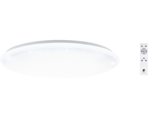 Plafond EGLO LED CCT dimbar 60W 5800lm med kristalleffekt vit med fjärrkontroll Taklampa med fjärrkontroll