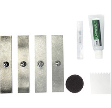 i.GLUE universellt limset med fyra metallplattor, aktivator, rengöringsduk och spatel