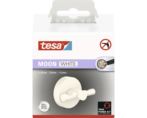 Tesa Moon White självhäftande krokförpackning