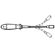 Illustration av en flexibel skruvmejsel