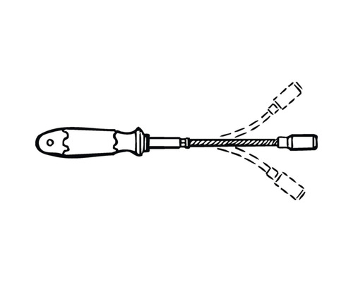 Illustration av en flexibel skruvmejsel