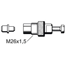 Teknisk ritning av en adapter M26x1,5