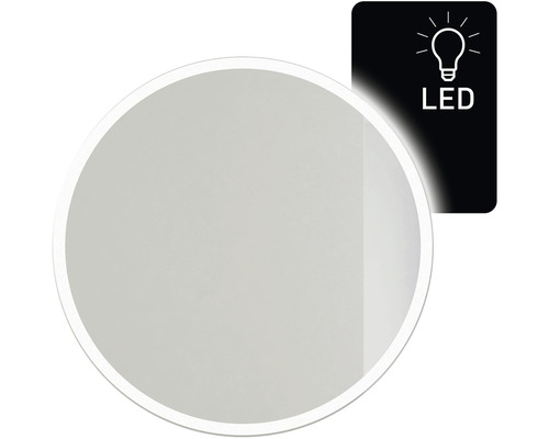 Spegel med belysning AMIRRO Moonlight Ronde 80 cm rund dagsljusvit LED IP44 Rund spegel med LED-belysning