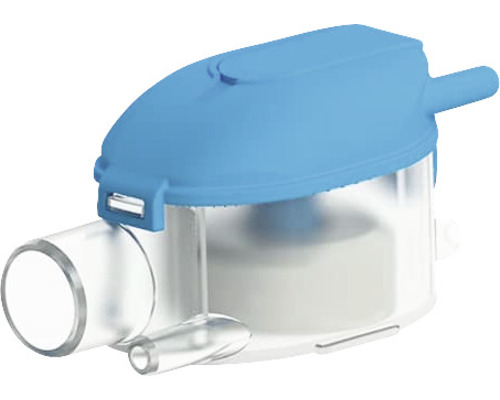 Inhalator med blått lock