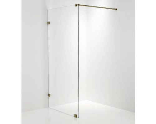 Duschvägg i glas med beslag för väggmontering