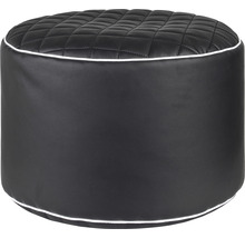Rund vadderad pall med quiltad sits