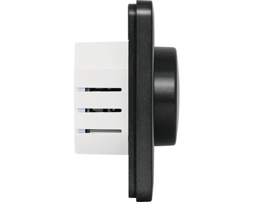 Sidovy av en elektronisk rumstermostat