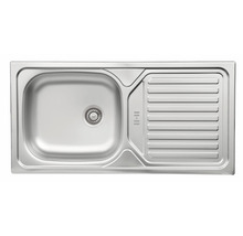 Diskho i rostfritt stål med avrinningsyta