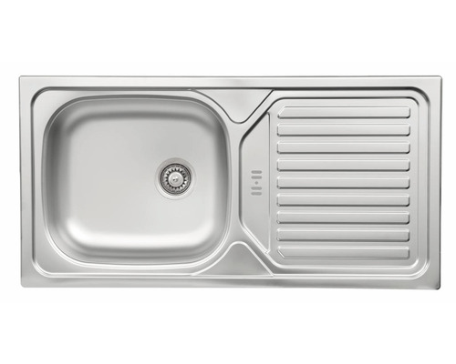 Diskho i rostfritt stål med avrinningsyta