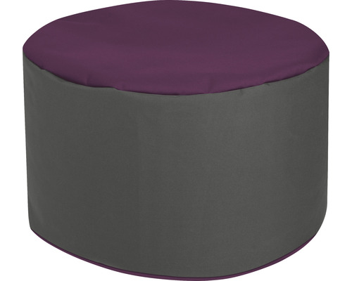 Sittpuff Outdoor SITTING POINT Dotcom Bebop Scuba ca 60L aubergine/grå 50x30cm