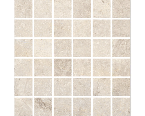 Mosaik Wells cream matt 30x30cm Mosaikplatta av natursten