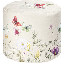 Rund pall med fjärils- och blomstermönster