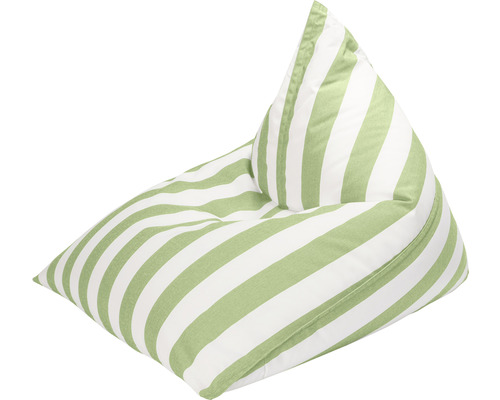 Sittsäck Outdoor SITTING POINT Santorini Calypso ca 300L vit/grön 110x115x90cm Sittsäck med randigt mönster