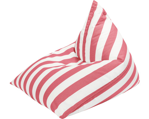Sittsäck Outdoor SITTING POINT Santorini Calypso ca 300L röd/vit 110x115x90cm Randig sittsäck