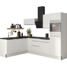 Ljust hörnkök med fläkt och ugn