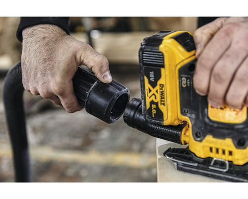 Anslutning av en dammsugare till en DeWalt slipmaskin