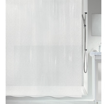 Duschdraperi SPIRELLA Galet enfärgad vit transparent 180x200 cm