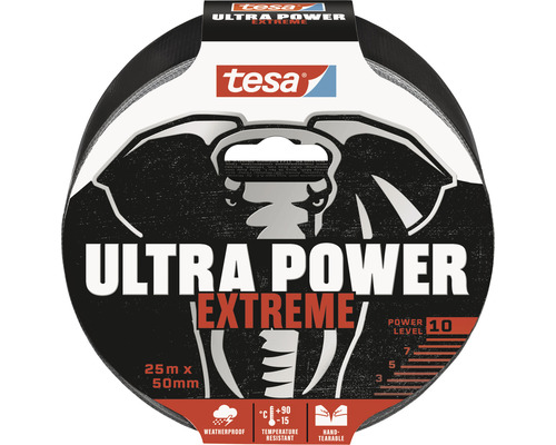 Tesa Ultra Power Extreme vävtejp, 25 meter gånger 50 millimeter