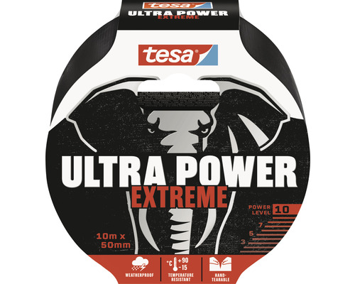 Ultra Power Extreme Reparationstejp TESA svart 10 m x 50 mm