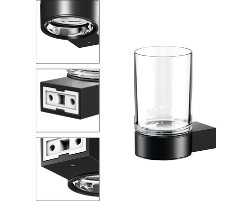 Tandborstmugg med hållare för väggmontering