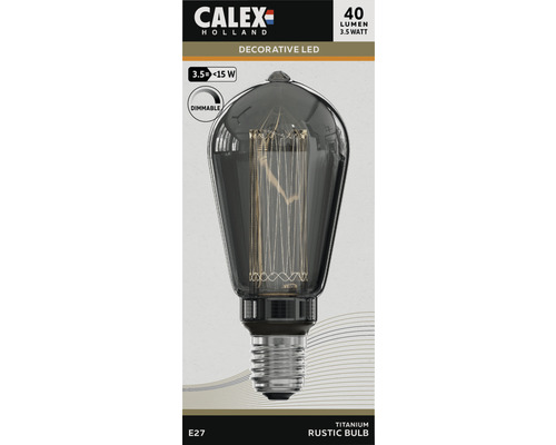 Calex LED-lampa E27 titanfärgad, 3,5 watt, dekorativ