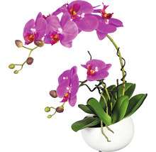 Konstgjord Phalaenopsis orkidé i kruka som dekoration