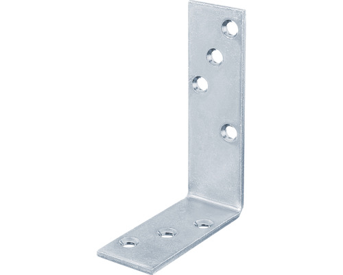 Balkvinkel KAISERTHAL 80x120x35mm galvaniserad Vinkelbeslag i metall med hål