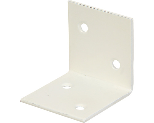 Vidvinkel KAISERTHAL 40x40x40mm vit/förzinkad Vinkelbeslag med fyra hål