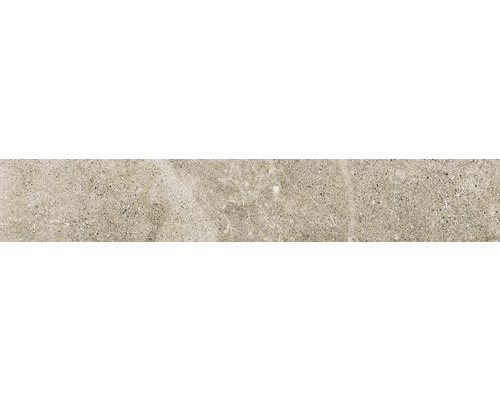Sockel Dolomiti Nut beige brun 10x60 cm
03D2A64639120 Närbild av en keramisk platta med matt yta
