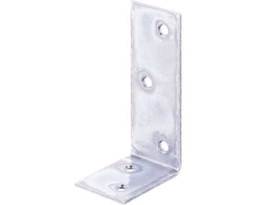 Balkvinkel KAISERTHAL 40x80x30mm galvaniserad Vinkelbeslag av metall med monteringshål