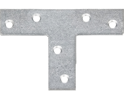 T-förbindningsbleck KAISERTHAL 70x50x16mm sendzimirförzinkad T-formad metallkontakt med hål för skruvar