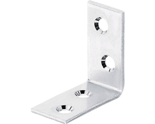 Stolsvinkel KAISERTHAL 40x40x20mm sendzimirförzinkad Vinkelbeslag med hål