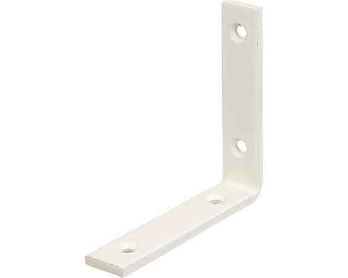 Balkvinkel KAISERTHAL 100x100x20mm vit/förzinkad Vinkelbeslag av metall med fästhål