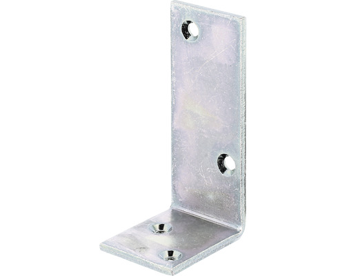 Balkvinkel KAISERTHAL 100x40x4mm galvaniserad Metallvinkel med fyra hål för fastsättning