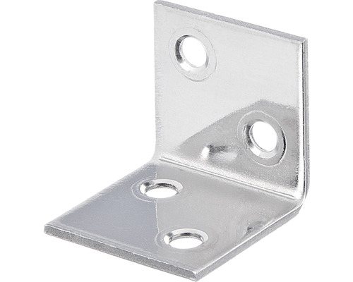 Vidvinkel KAISERTHAL 30x30x30mm rostfritt stål Vinkelbeslag av metall med hål