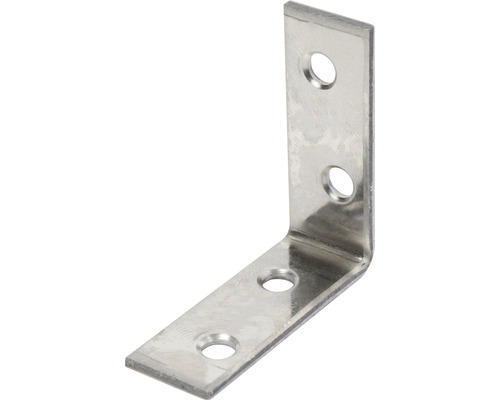 Stolsvinkel KAISERTHAL 40x40x15mm rostfritt stål Vinkelbeslag av metall med tre hål