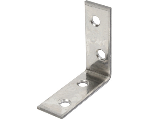 Vinkel KAISERTHAL 75x75x16mm rostfritt stål Vinkelbeslag av metall med hål
