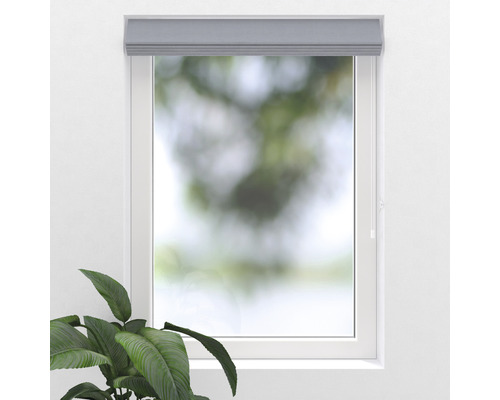 Fönster med rullgardin i tyg