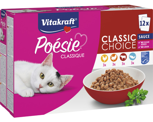 Kattmat VITAKRAFT Poésie Classique Sås MSC 12x85g multipack