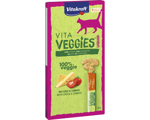 Kattgodis VITAKRAFT VitaVeggies Liquid Cheese&Tomato 6x15g