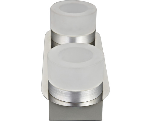 Dubbel tandborstmugghållare av glas och metall