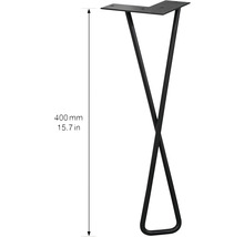 Bordsben av stål, 400 mm högt