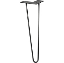 Bordsben av metall i hårnålsdesign