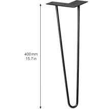 Bordsben av metall, 400 millimeter högt