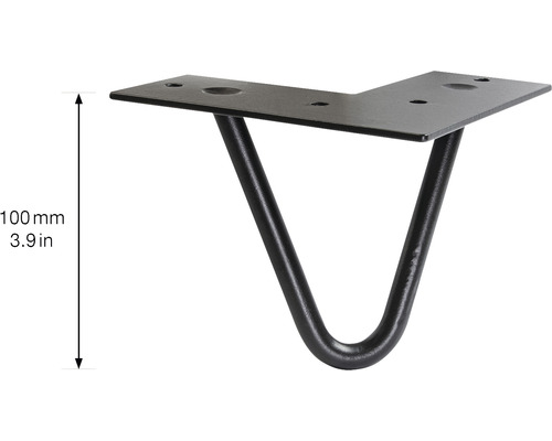 Bordsben av metall, 100 mm högt
