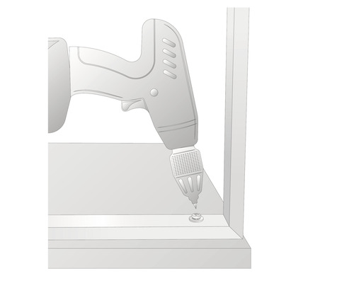 Sladdlös skruvdragare som skruvar in en skruv i trä