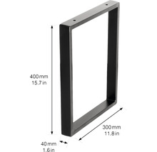 Bordsben av metall, 400x300 mm