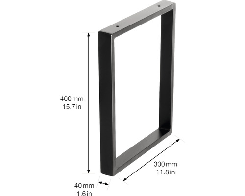 Bordsben av metall, 400x300 mm